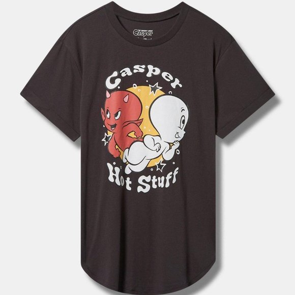 ❤️NWT TORRID TEE CASPER THE FRIENDLY GHOST & HOT STUFF - SIDE SPLIT - PLUS SIZE - Picture 1 of 14